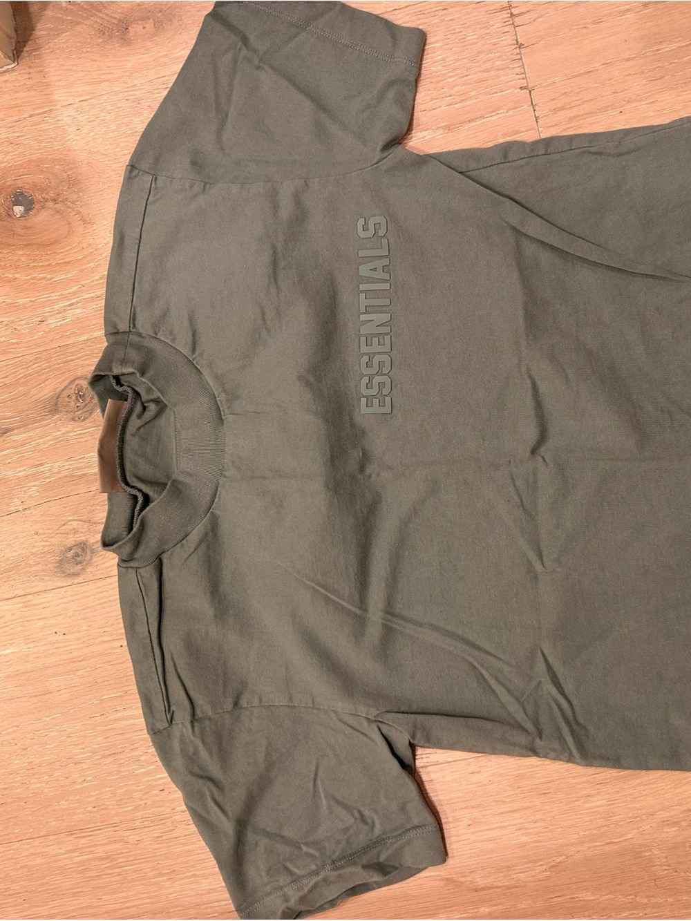 ESSENTIALS Women’s Olive Green Logo T-Shirt